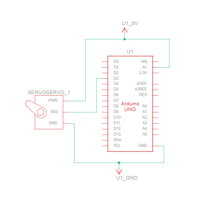 Servo Motor with Arduino Uno Schematic